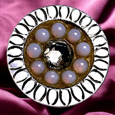 Sale Photo Thumbnail #204: A SCARCE DIVISION ONE JEWELED PEARL BUTTON