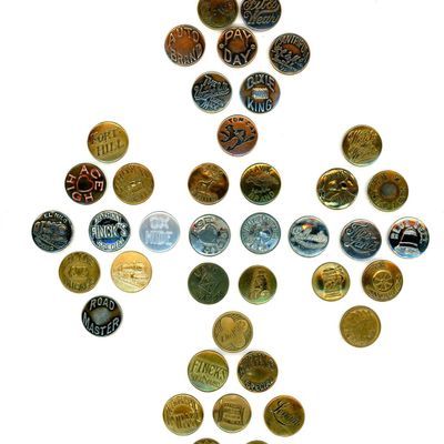 Sale Photo Thumbnail #172: A CARD OF DIVISION ONE OVERALL BUTTONS