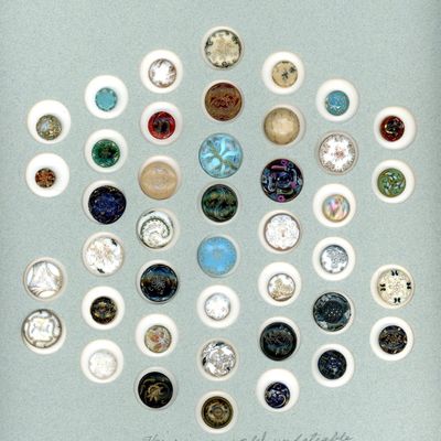 Sale Photo Thumbnail #278: A CARD OF DIVISION ONE VICTORIAN GLASS BUTTONS