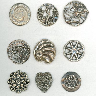 Sale Photo Thumbnail #197: A SMALL CARD OF DIVISION 1 & 3 SILVER BUTTONS