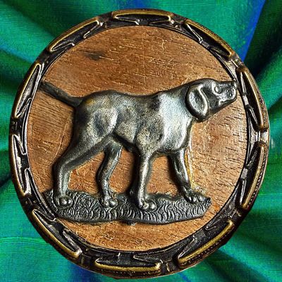 Sale Photo Thumbnail #338: A SCARCE DIVISION ONE WOOD ANIMAL BUTTON