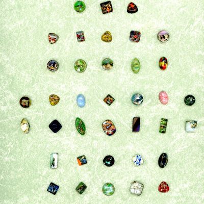 Sale Photo Thumbnail #141: A CARD OF DIVISION ONE POPPER GLASS BUTTONS