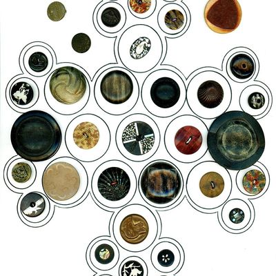Sale Photo Thumbnail #143: A CARD OF DIVISION ONE COMPOSITION BUTTONS