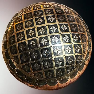 Sale Photo Thumbnail #310: A RARE AND BEAUTIFUL DIVISION ONE INLAY BUTTON