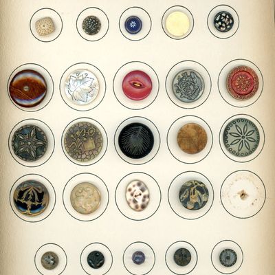 Sale Photo Thumbnail #387: A CARD OF DIVISION ONE ASSORTED MATERIAL BUTTONS