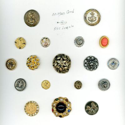 Sale Photo Thumbnail #252: A CARD OF DIVISION THREE LIDZ BUTTONS