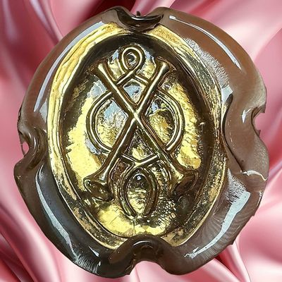Sale Photo Thumbnail #275: A DIVISION THREE ENGLISH BIMINI GLASS BUTTON