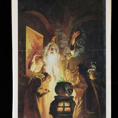 Sale Photo Thumbnail #466: Rowena Morrill "Alchemy & Academe" Lithograph