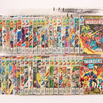 Sale Photo Thumbnail #23: 42 Marvel Bronze Age "The Invaders" Comics w/ Keys