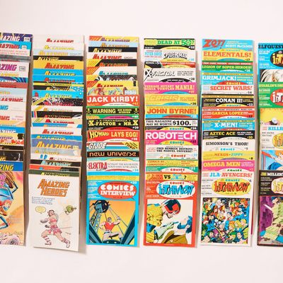 Sale Photo Thumbnail #477: 90 "Amazing Heroes" & "Comics Interview" Magazines