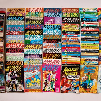 Sale Photo Thumbnail #478: 132 Fantagraphics "Amazing Heroes" Comic Magazines