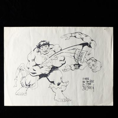 Sale Photo Thumbnail #456: Joe Staton Original Comic Hulk Character Drawing