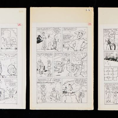 Sale Photo Thumbnail #453: Dennis Wofl "Brick!" Original Comic Panels