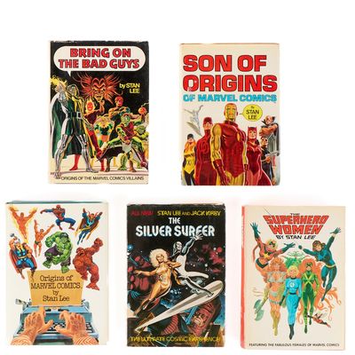 Sale Photo Thumbnail #472: 5 Stan Lee Hardcover Marvel Comics Collector Books