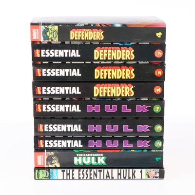 Sale Photo Thumbnail #493: 9 "Marvel Essentials" Hulk Omnibus Paperback Books