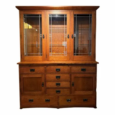 Mission Style Arts & Crafts Style China Hutch