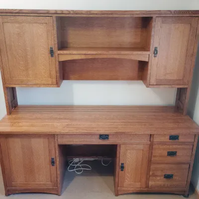 Beautiful Hardwood Desk Cabinet