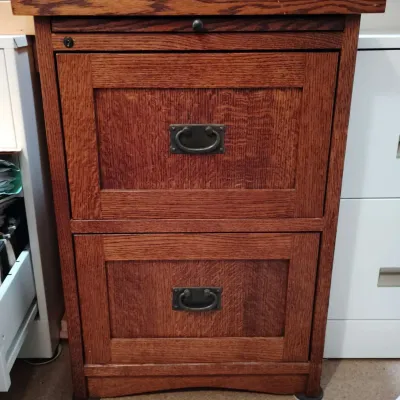 Hardwood 2 Drawer File Cabinet