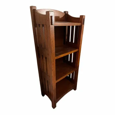 Mission Style 4 Shelf Display Cabinet
