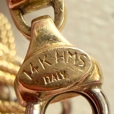 14k Gold Two Toned Harry Manson Schmidt Chain Bracelet