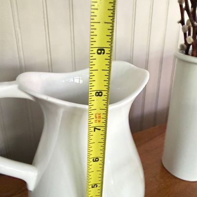 Minimalist Decor White Ceramic Pitchers, Mugs & Crock — Dansk, Denby, Gomes Porcelain + More