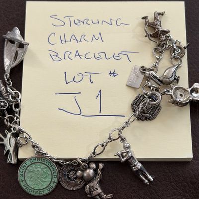 Vintage Charm Bracelet - Mostly Sterling