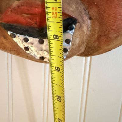 5” Long Hand Carved Wooden Tribal Wall Sculpture