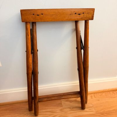 Antique Wooden Folding Luggage Rest / Suitcase Stand