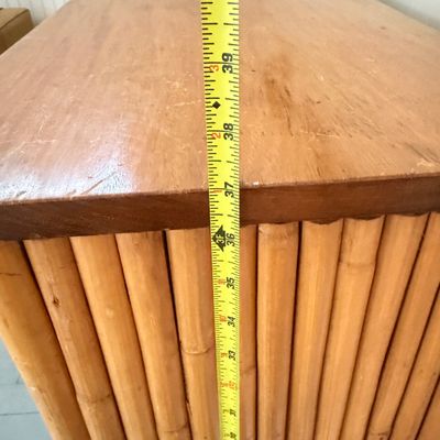 Vintage Bamboo & Wood 3-Tier Bookshelf