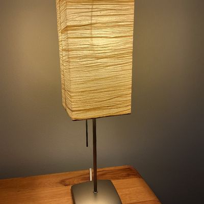 Pair of Modern Table Lamps w Metal Base