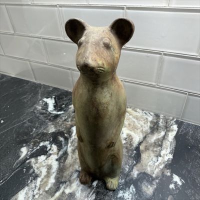 10" Tall Mouse Cast Stone Sculpture Figurine