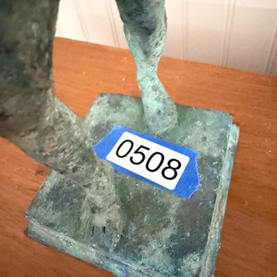 Patinated Bronze Dancing Satyr or Faun Sculpture on Base – 12-Inch Classical Figure