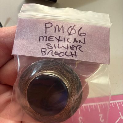 Mexican Silver Brooch / Pendant