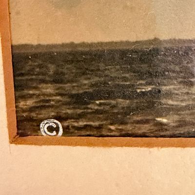 Antique Framed Sailboat Photograph