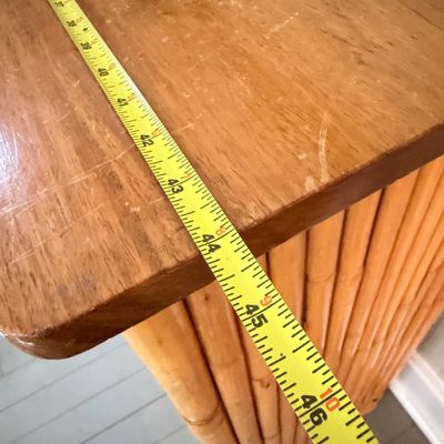 Vintage Bamboo & Wood 3-Tier Bookshelf
