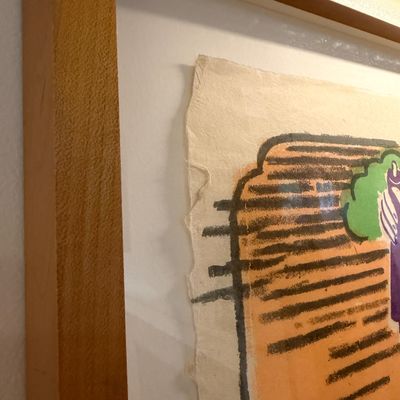 45”x33” Large Mayumi Oda Signed Limited Edition Color Screen Print, “Manjusuri (On the Bicycle),” 1980, Numbered 39/98