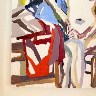 Emisela Hart Signed Abstract Figurative Painting Oil on Canvas