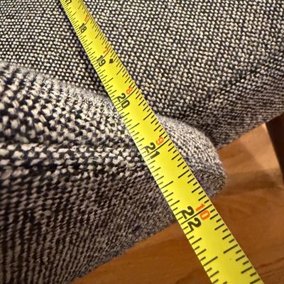 Set of 4 ROOM & BOARD Upholstered Dining Chairs, MCM-Inspired Vintage Style Tweed Upholstery