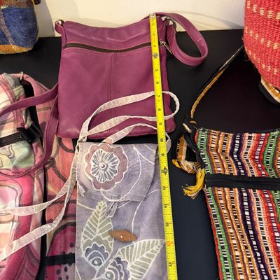 Mixed Lot of Artisan Purses, Vintage Kiondo Woven Bag, Handmade Guatemalan Bags, Crossbody & Shoulder Bags