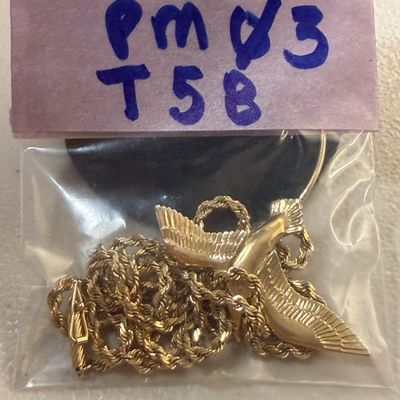 14k Yellow Gold Bermuda Longtail Seabird Pendant & Necklace
