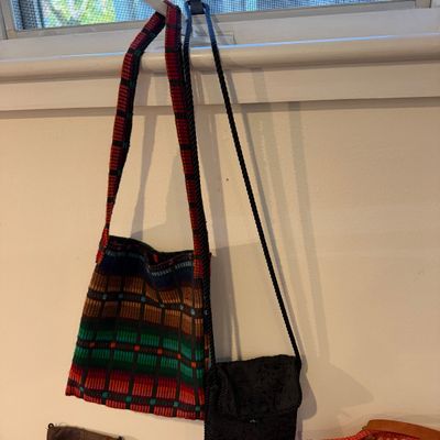 Mixed Lot of Artisan Purses, Vintage Kiondo Woven Bag, Handmade Guatemalan Bags, Crossbody & Shoulder Bags
