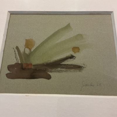 1965 Abstract Watercolor Professionally Framed / Matted Signed Art