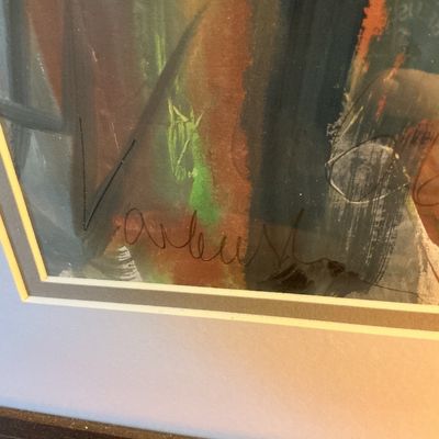 Hans Vorbusch Original Abstract Impressionist Professionally Matted / Framed