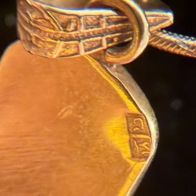 14k Yellow Gold Cartouche Handmade Egyptian Necklace & Pendant