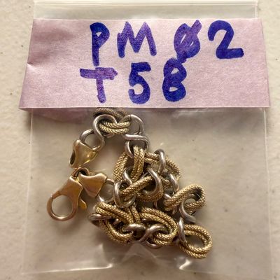 14k Gold Two Toned Harry Manson Schmidt Chain Bracelet