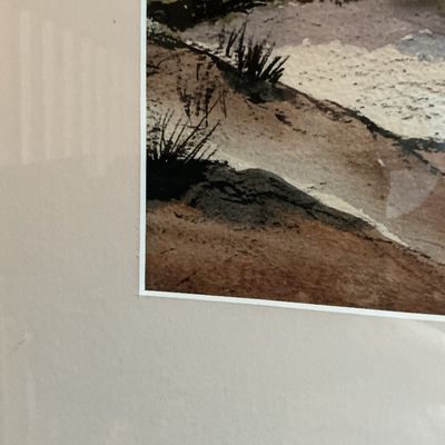 Professionally Matted & Framed Original Watercolor Landscape Painting
