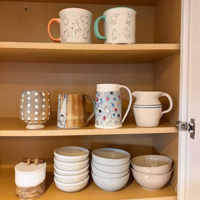 Lot of Studio Pottery Mugs, Pitchers, Bowls and Ceramic Pieces
