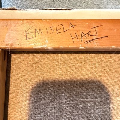 Emisela Hart Signed Abstract Figurative Painting Oil on Canvas