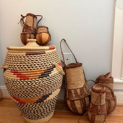 Lot of 6 Ethnographic Woven Basket & Vessel Collection