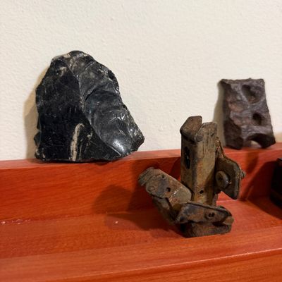 Organic & Primitive Sculptural Objects Lot – Found Wood, Driftwood, Natural Stone & Rustic Metal